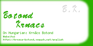 botond krnacs business card