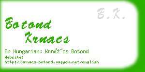 botond krnacs business card